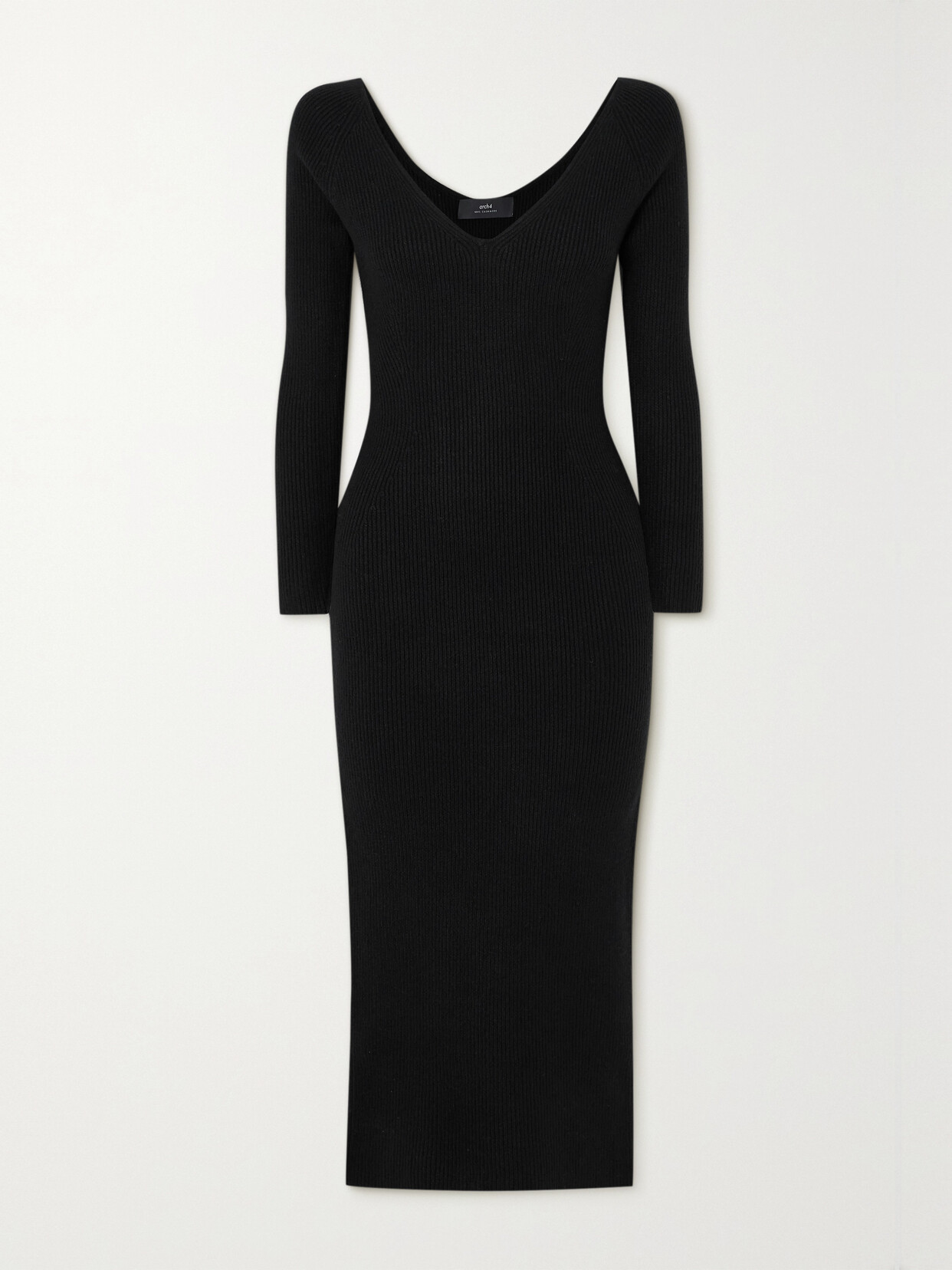 Arch4 - + Net Sustain Rosa Cashmere Midi Dress - Black