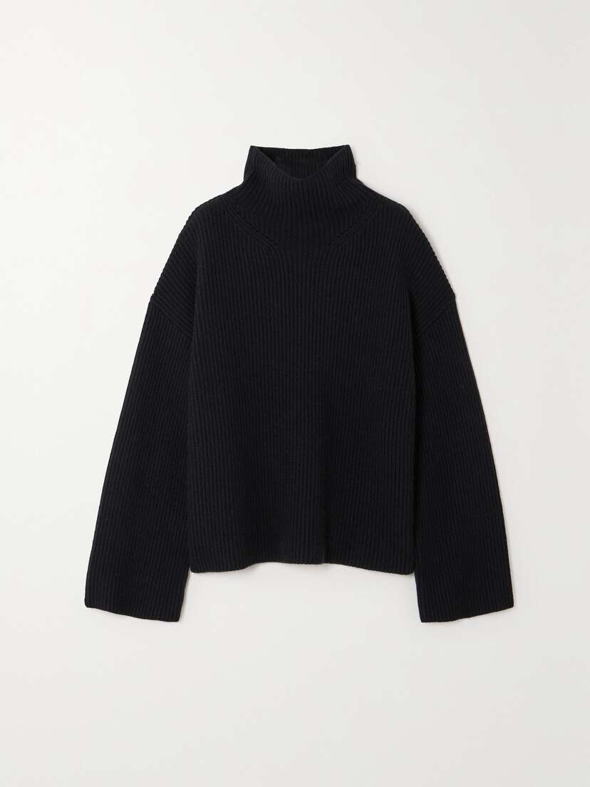 Arch4 + Net Sustain Frankie Ribbed Cashmere Turtleneck Sweater