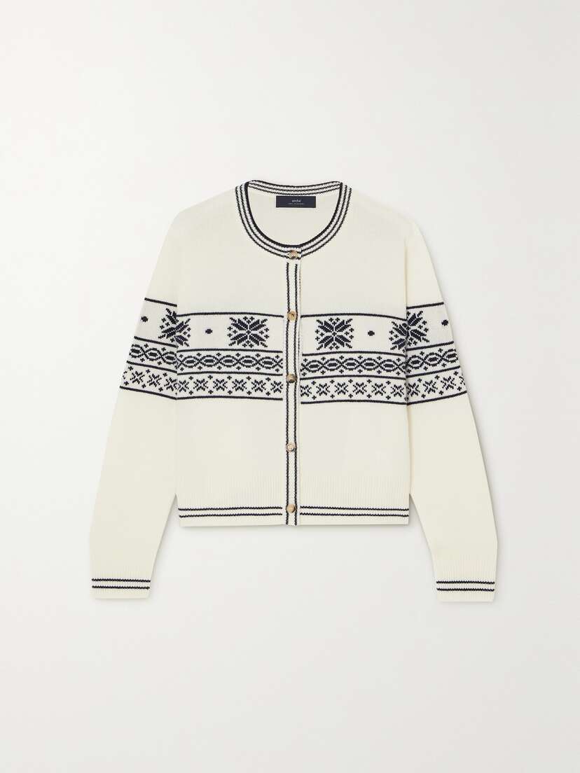 Arch4 + Net Sustain Faroe Fair Isle Cashmere Cardigan