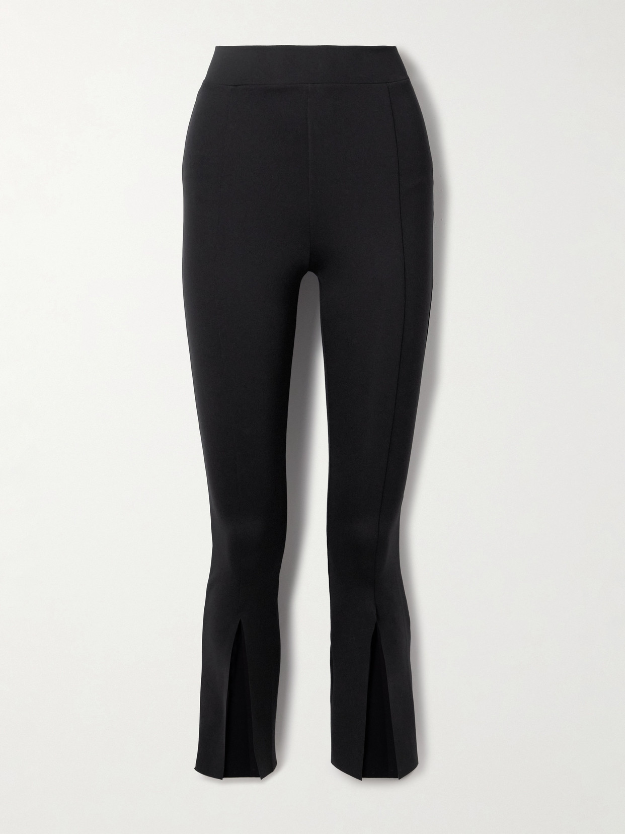 Commando Stretch-ponte Slim-leg Pants In Black