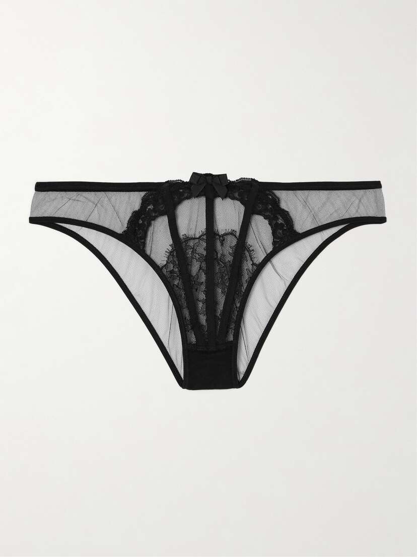 Agent Provocateur Mariann Lace-trimmed Tulle Briefs