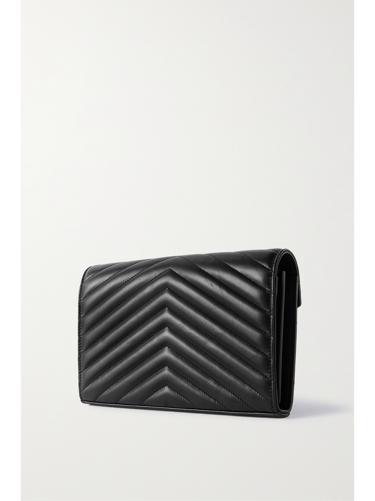 Shop Saint Laurent Cassandre Matelassé Textured-leather Shoulder Bag In Black