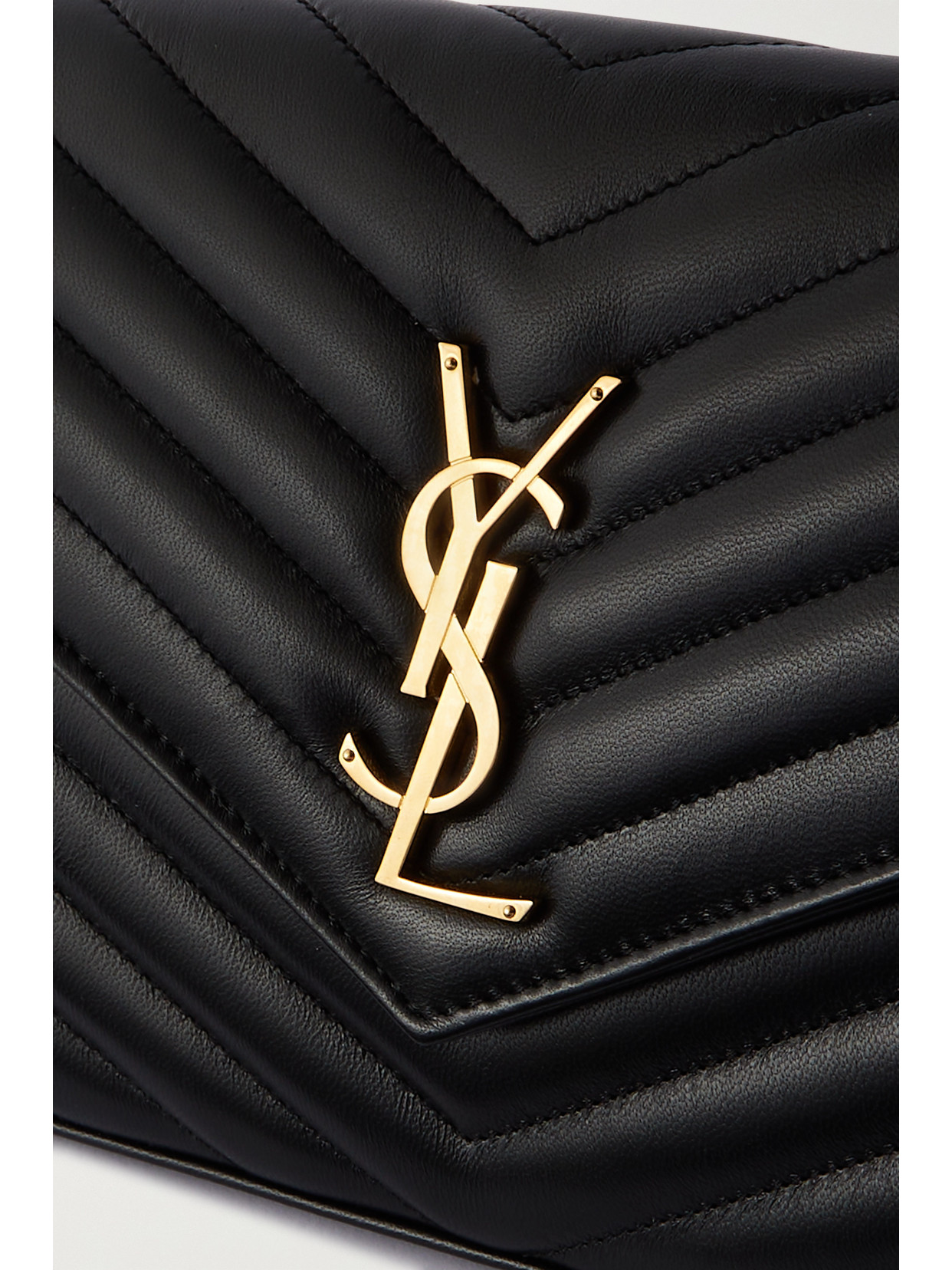 Shop Saint Laurent Cassandre Matelassé Textured-leather Shoulder Bag In Black