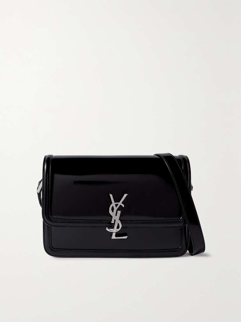 Saint Laurent Solferino Medium Glossed-leather Shoulder Bag
