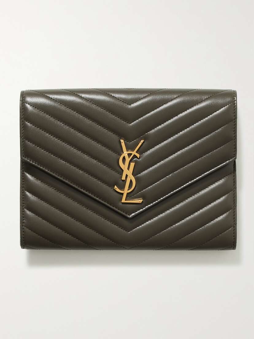 Saint Laurent Cassandre Matelassé Leather Clutch