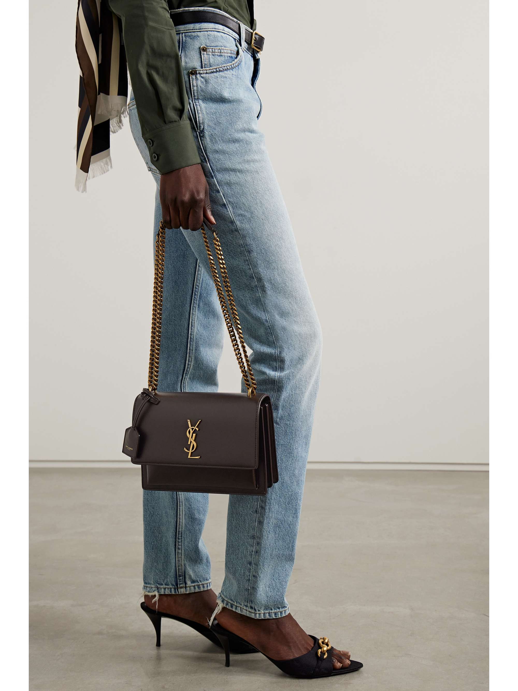 SAINT LAURENT Sunset medium leather shoulder bag NETAPORTER