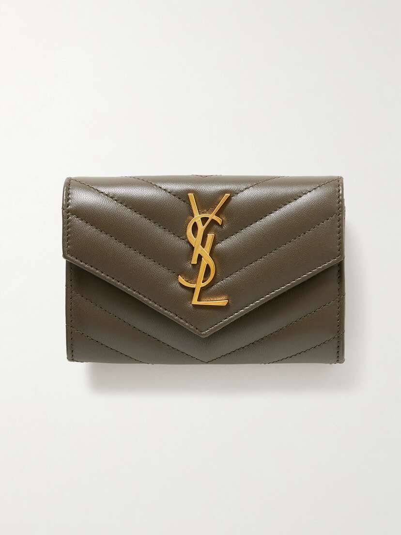 Saint Laurent Cassandre Small Matelassé Leather Wallet