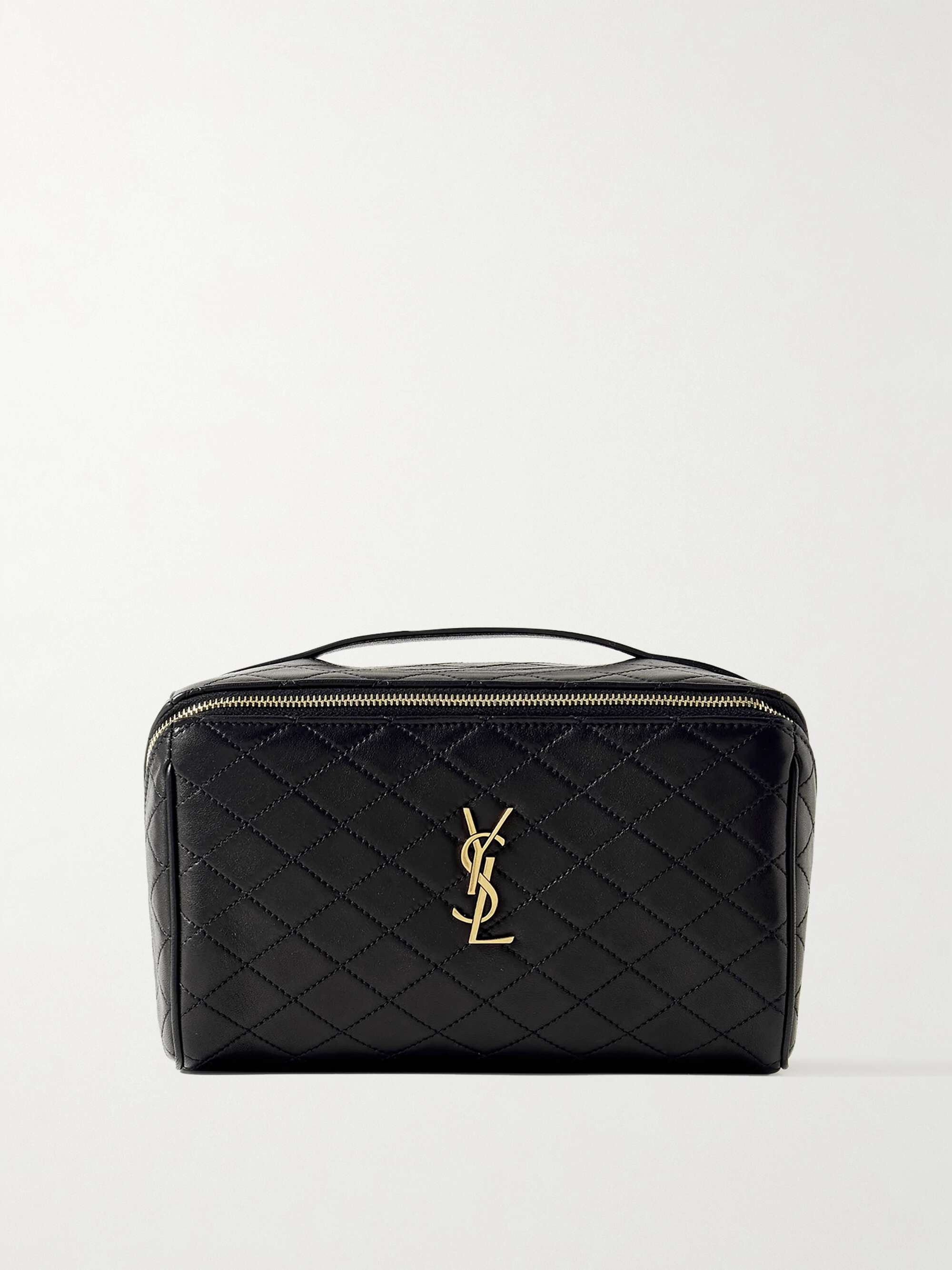 Saint Laurent Gaby Quilted AirPods Case - Neutrals