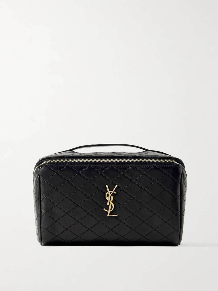 Saint Laurent Gaby Quilted Leather Cosmetics Case
