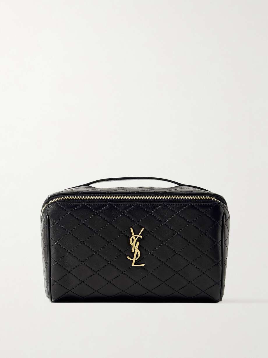 SAINT LAURENT Gaby 绗缝皮革化妆包 | NET-A-PORTER