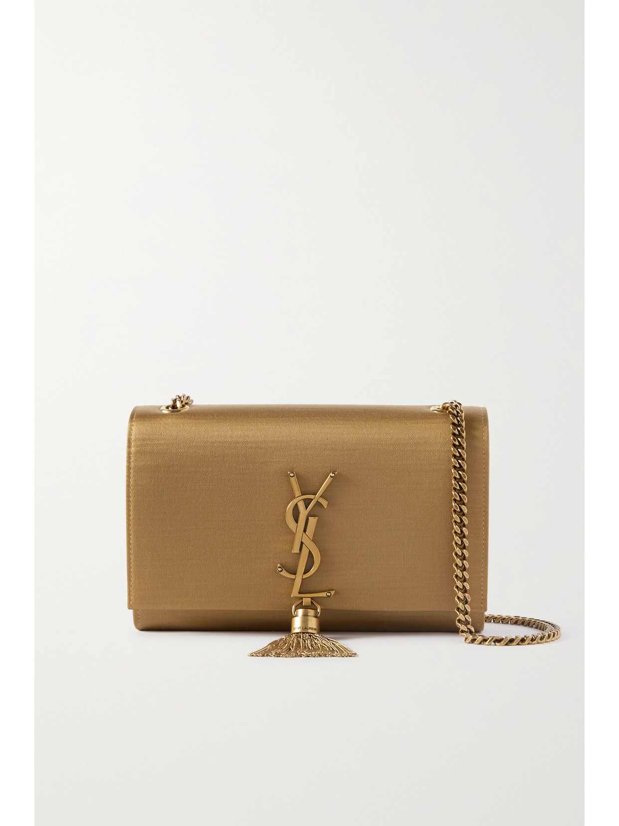 Saint Laurent Kate Small Tassel Chain Shoulder Bag In Gold