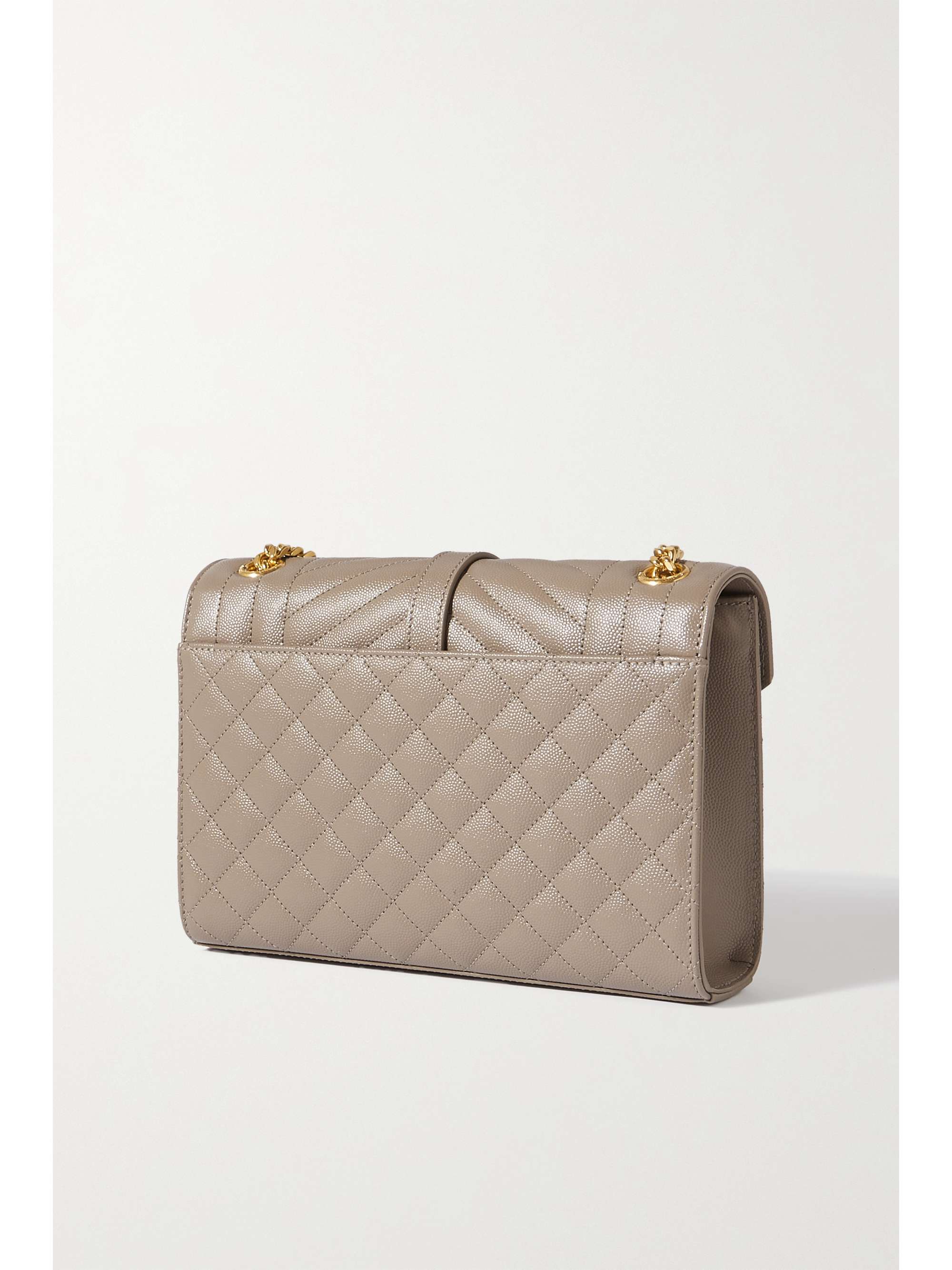 SAINT LAURENT Envelope Medium Quilted Texturedleather