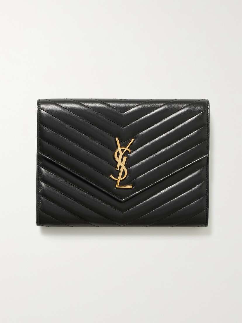 Saint Laurent Cassandre Matelassé Leather Clutch
