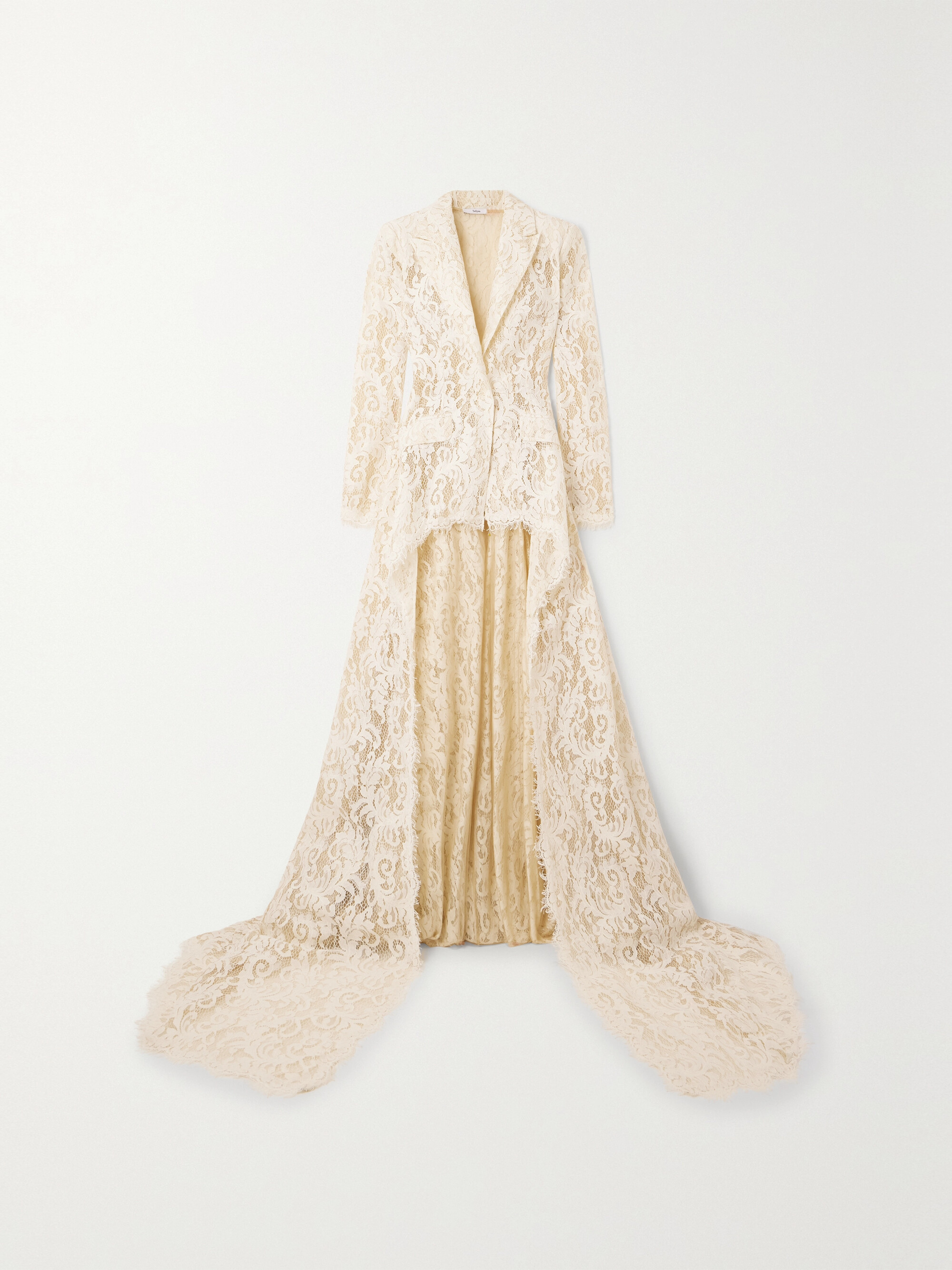 Safiyaa Gregora draped corded lace jacket