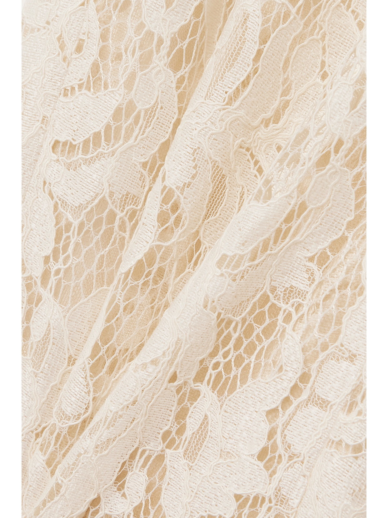 Safiyaa Gregora Corded Lace Straight-leg Pants In White