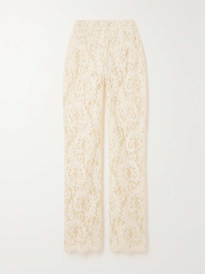 Safiyaa Gregora Corded Lace Straight-leg Pants