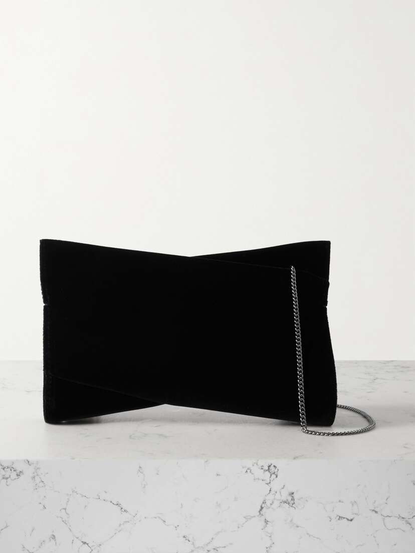 Christian Louboutin Loubitwist Velvet Shoulder Bag