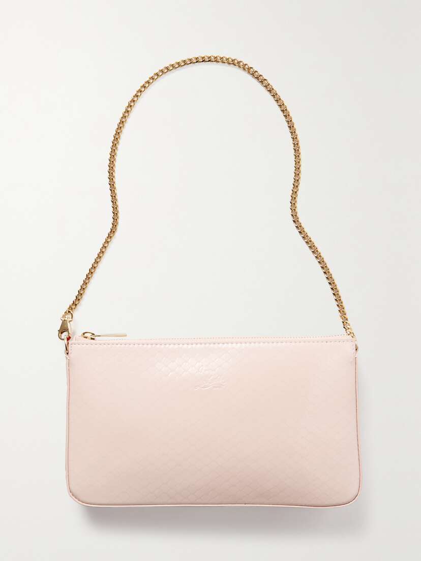 Christian Louboutin Loubila Snake-effect Patent-leather Shoulder Bag