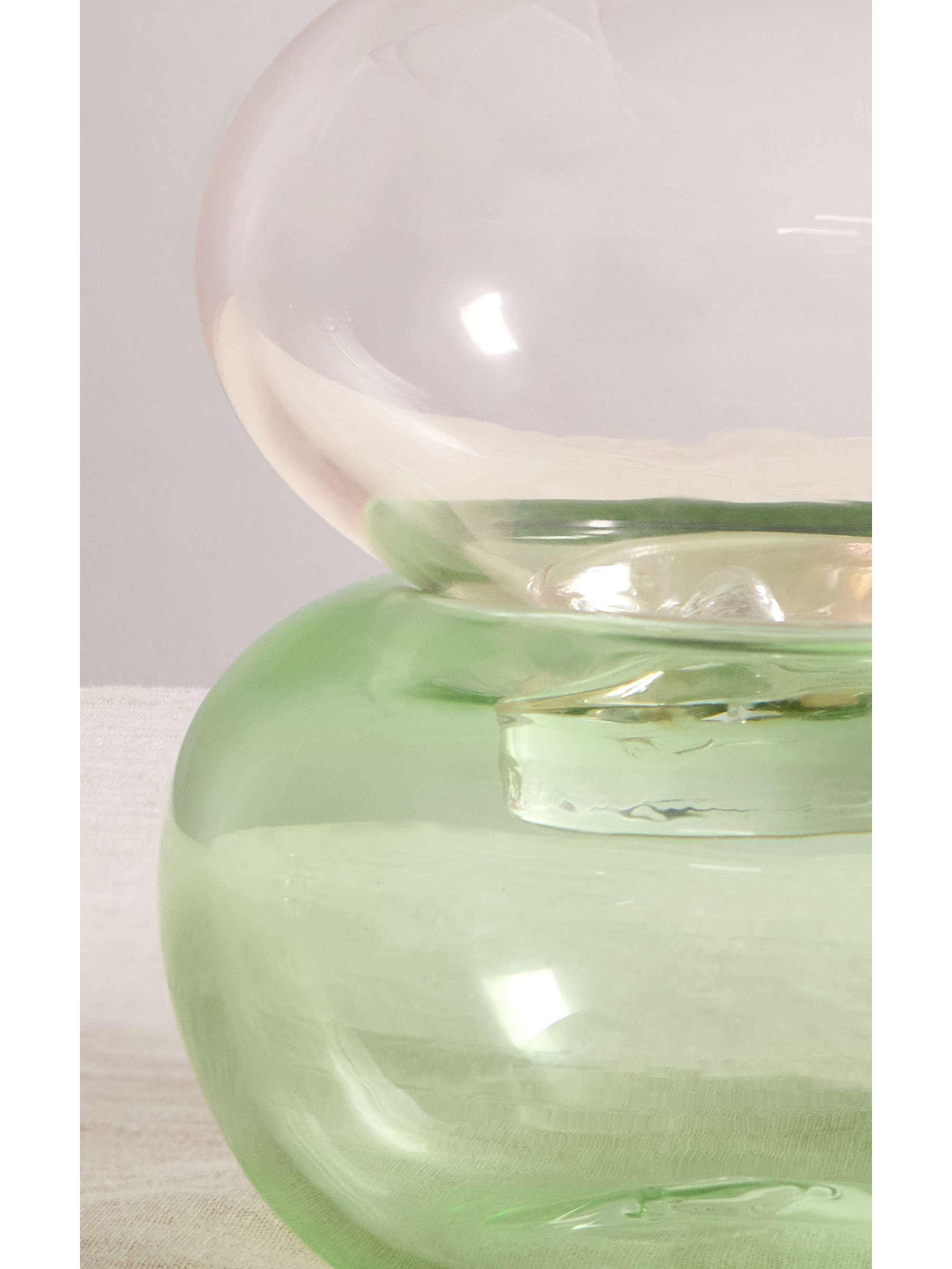 HELLE MARDAHL Bonbonniere stacked two-tone glass dish