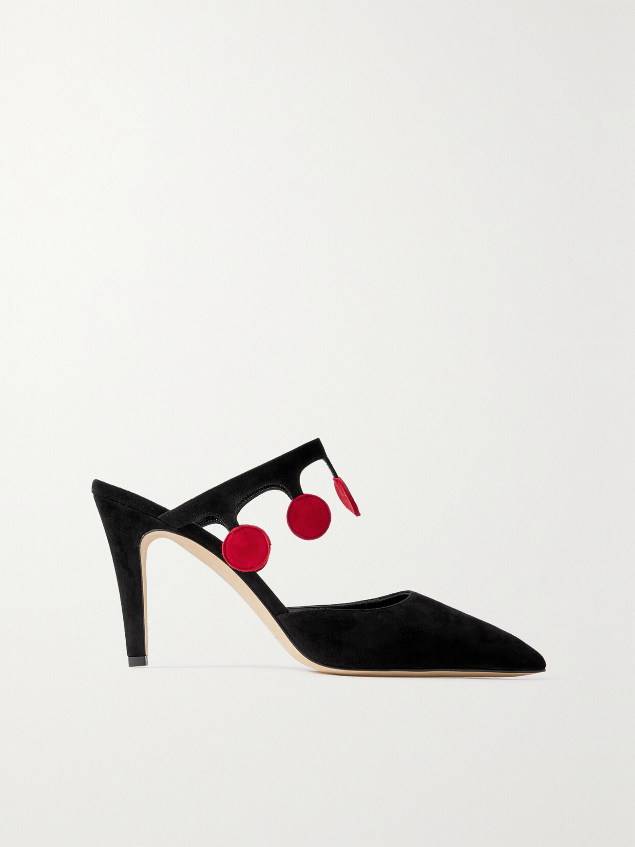 Manolo Blahnik Gelsominamu 90 Two-tone Suede Mules In Black