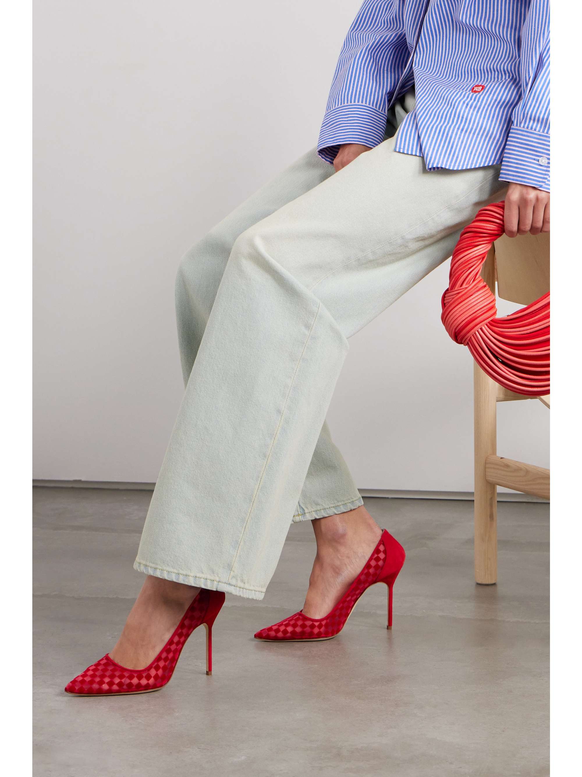 Manolo blahnik bb 105mm shop suede pump