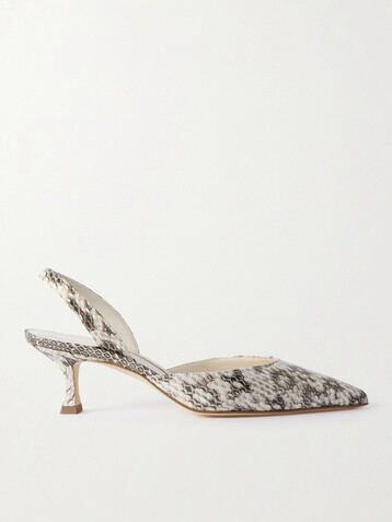 MANOLO BLAHNIK Carolyn 50 elaphe slingback pumps