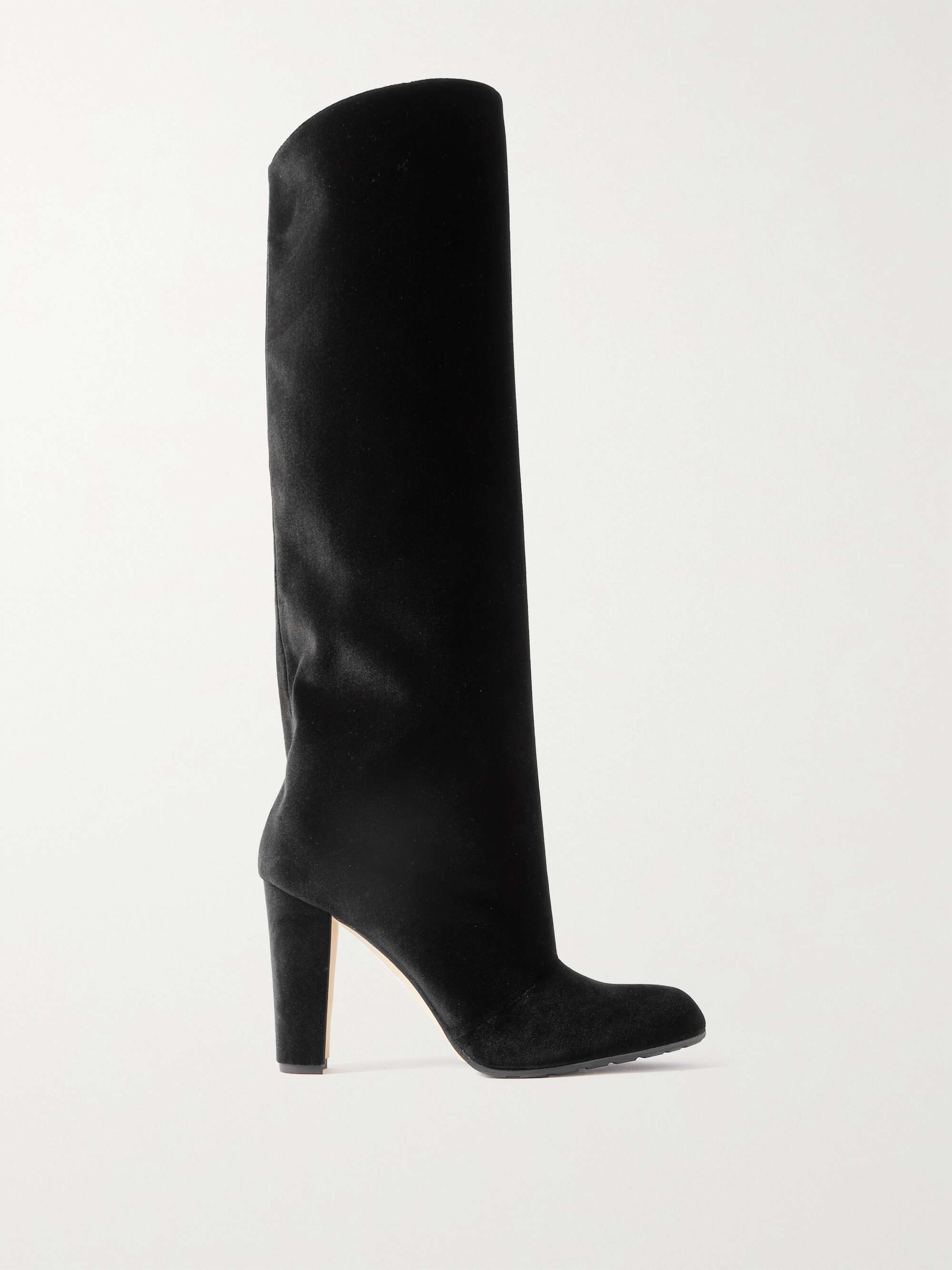 Tall velvet best sale boots