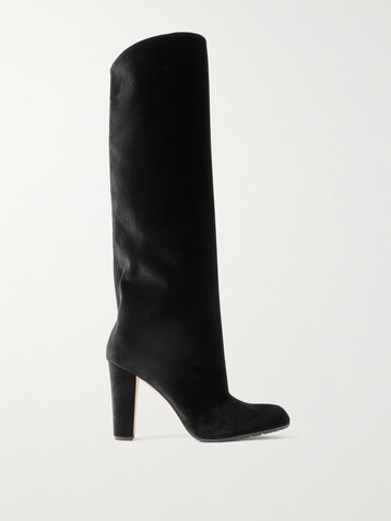 MANOLO BLAHNIK Garder 45 velvet knee boots