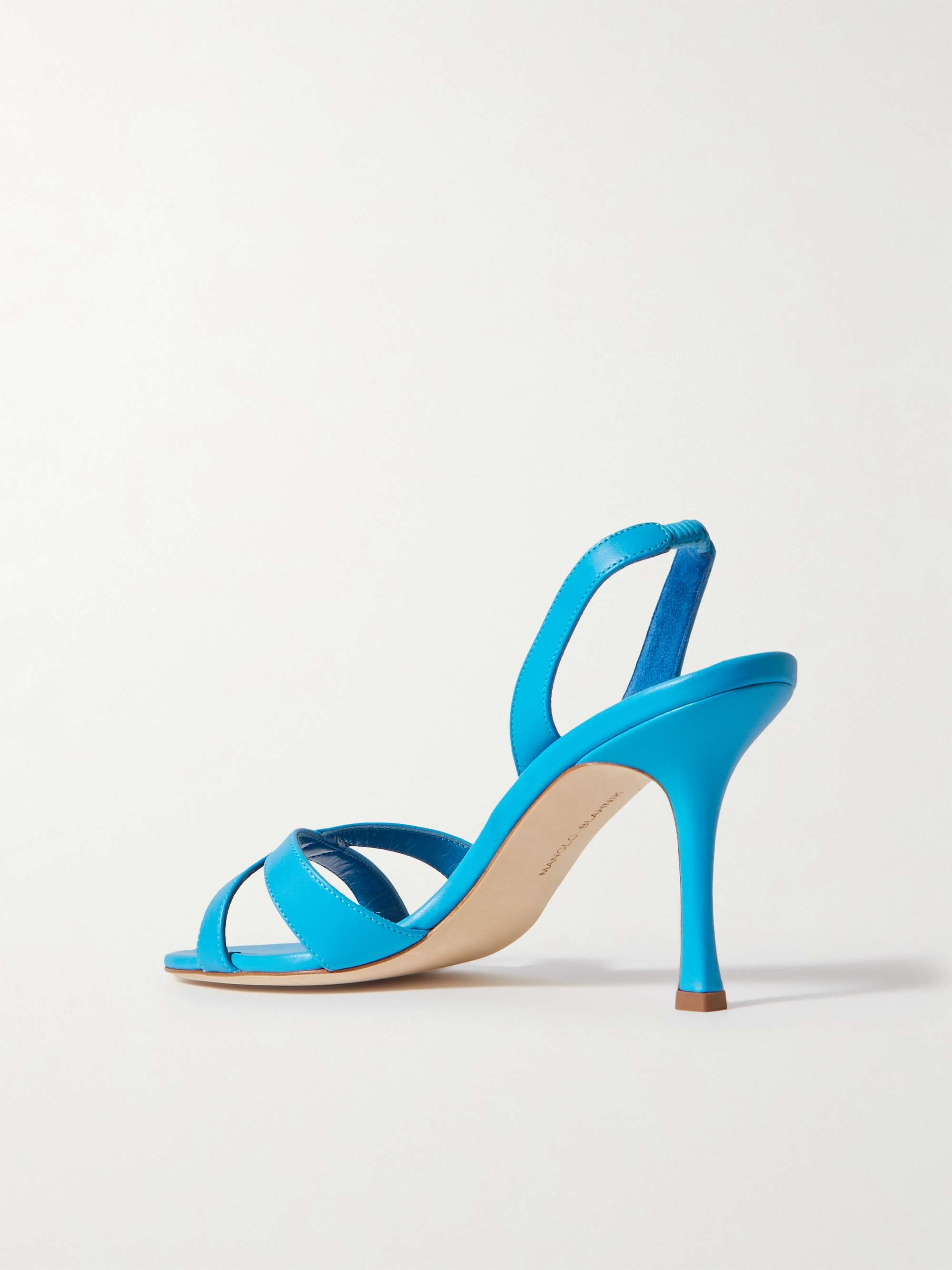 MANOLO BLAHNIK Callasli 90 leather slingback sandals