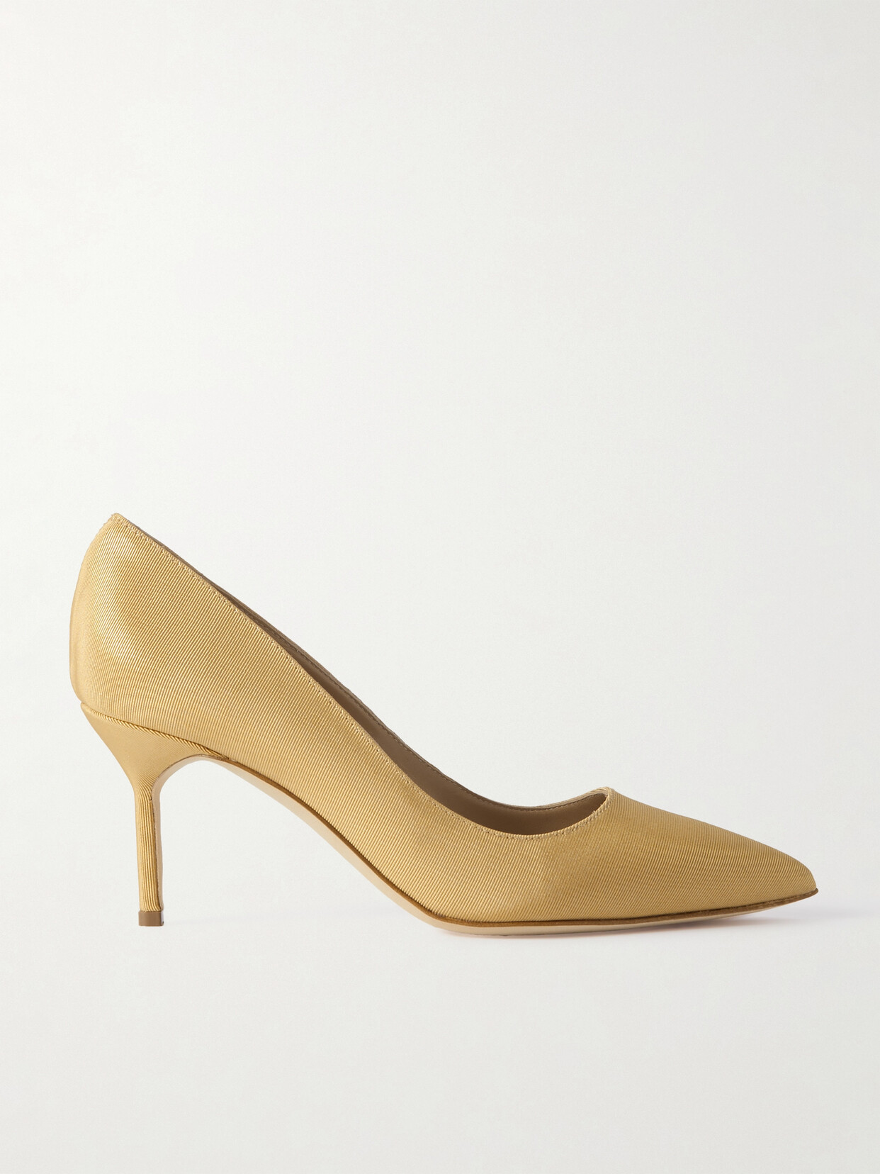 Manolo Blahnik - Bb 70 Grosgrain Pumps - Gold