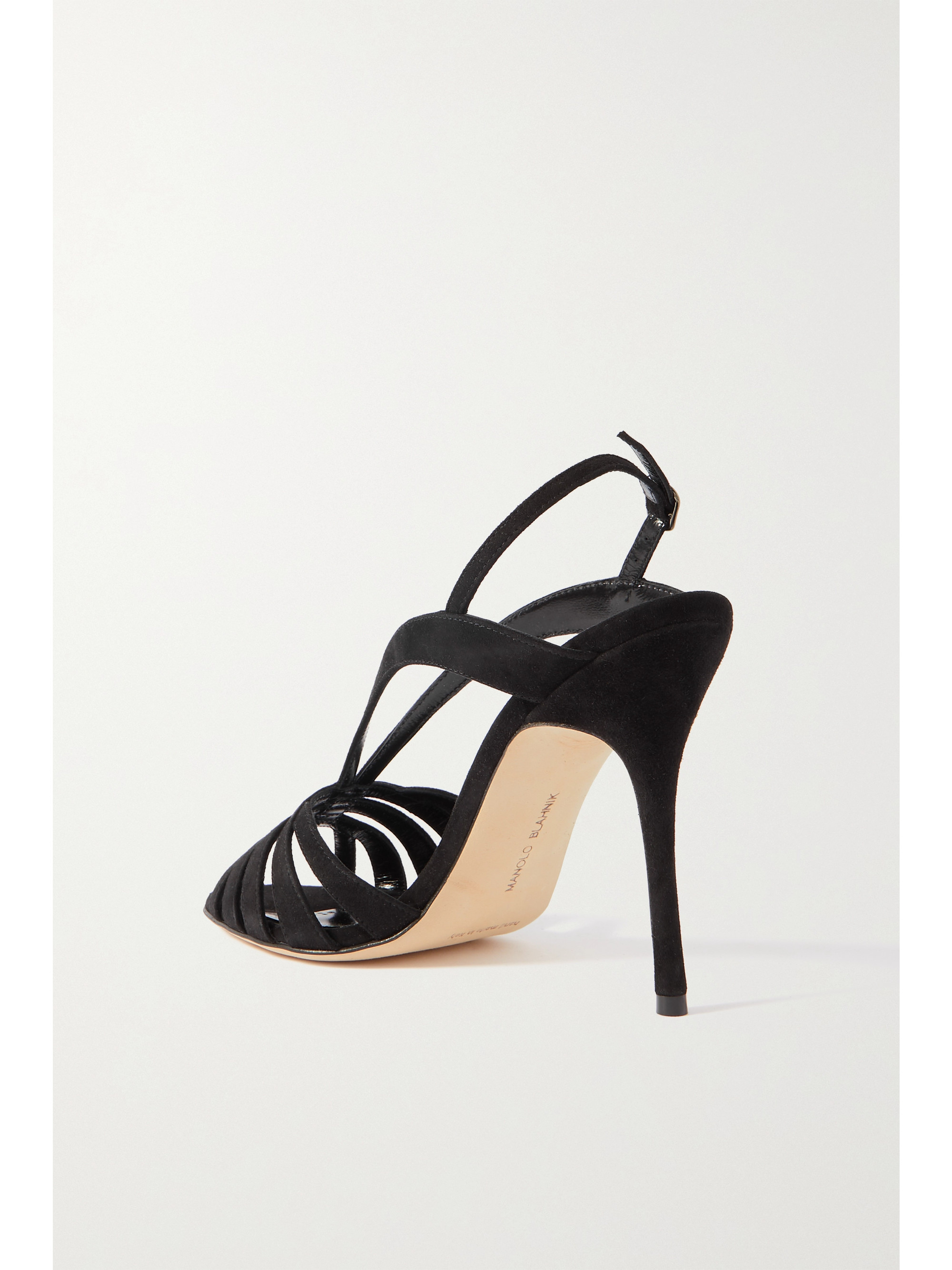 MANOLO BLAHNIK Sardina 105 suede slingback sandals