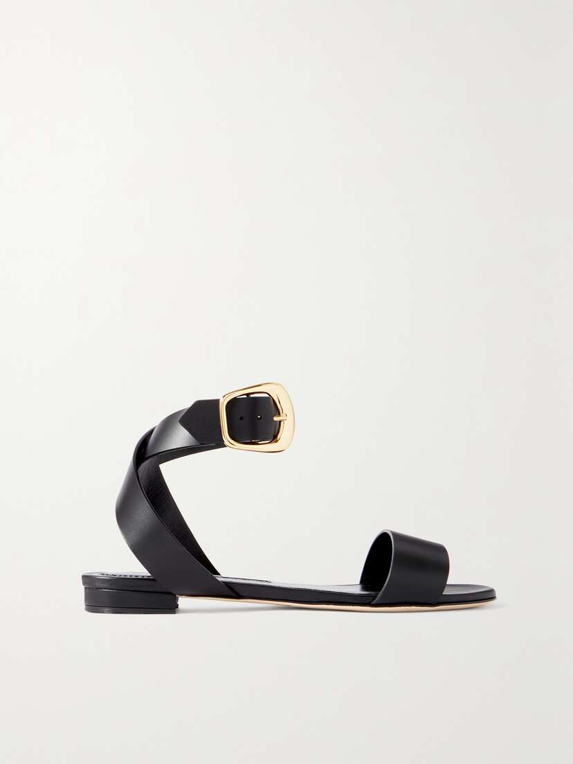 Manolo Blahnik Brutas Leather Sandals