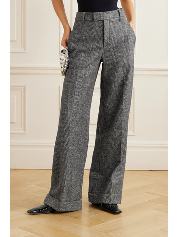 Brunello Cucinelli Herringbone woven wide-leg pants