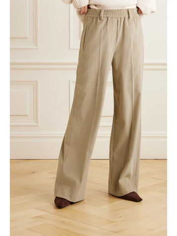 Brunello Cucinelli Cotton-blend corduroy wide-leg pants