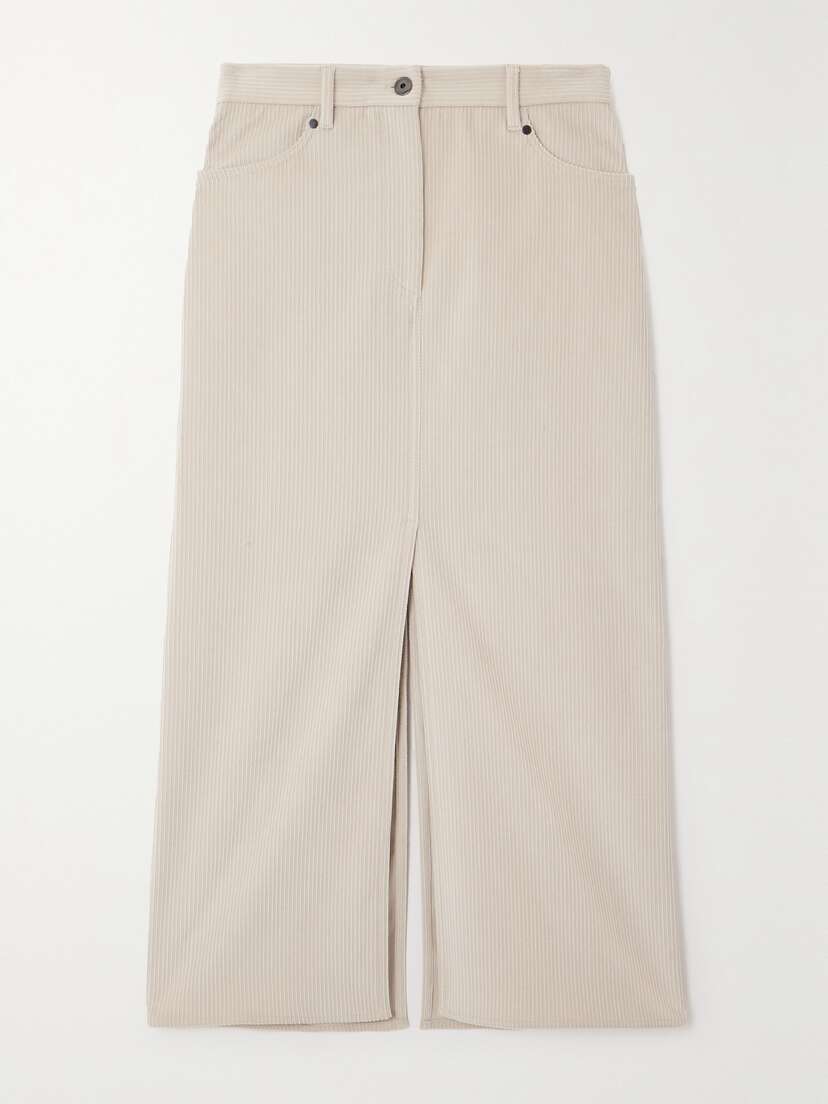 Brunello Cucinelli — Cotton-blend corduroy maxi skirt