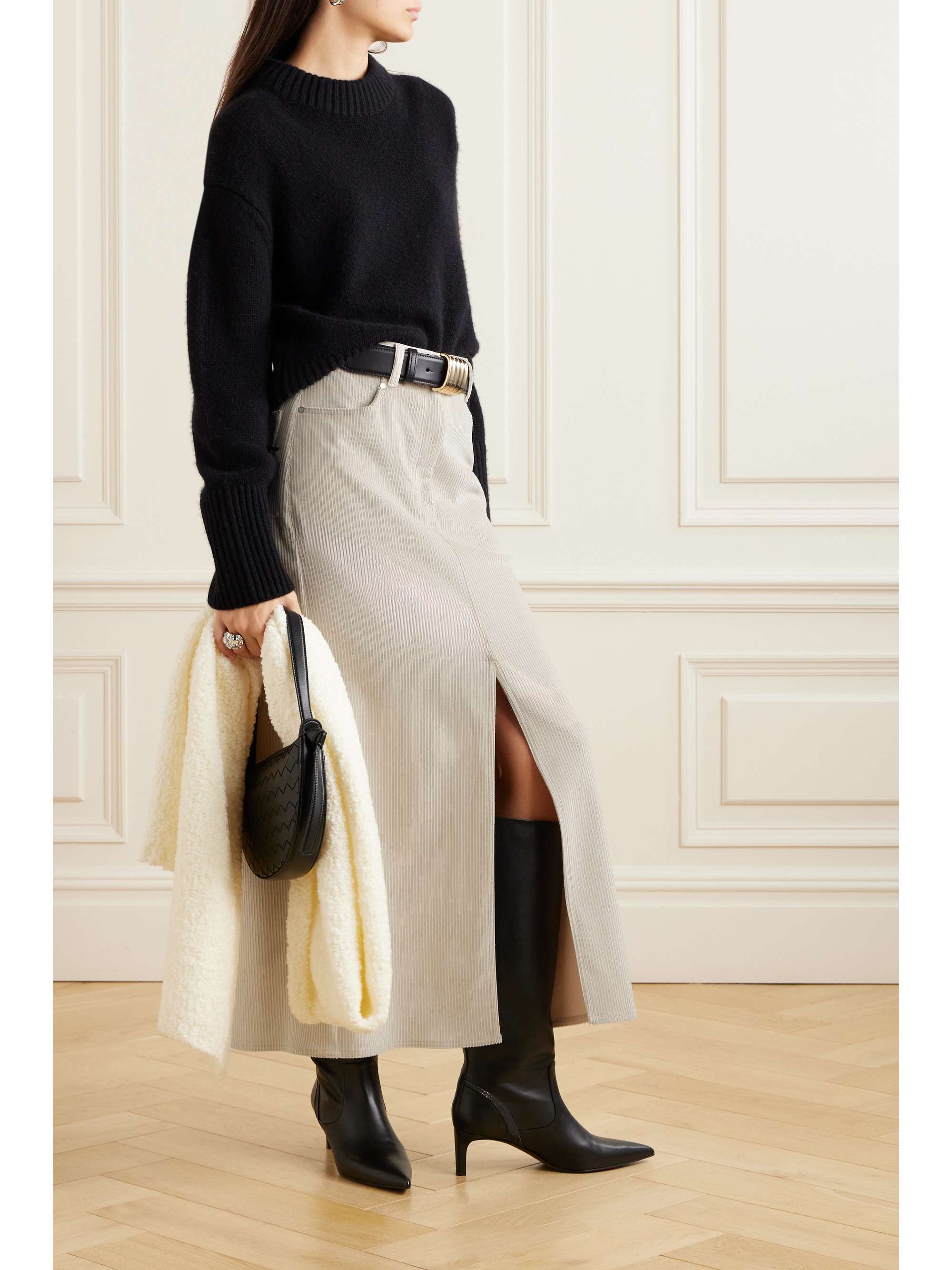 BRUNELLO CUCINELLI Cotton-blend corduroy maxi skirt | NET-A-PORTER