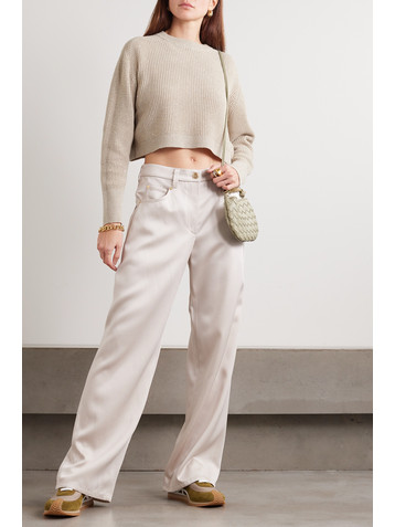 Brunello Cucinelli Sequin-embellished waffle-knit sweater