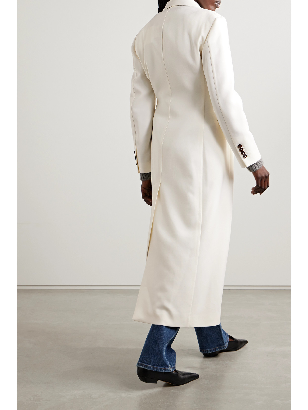 Shop Brunello Cucinelli Twill Coat In White