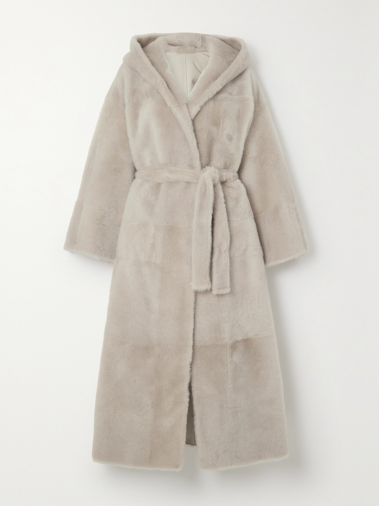 Brunello Cucinelli - Reversible Belted Shearling Coat - Neutrals