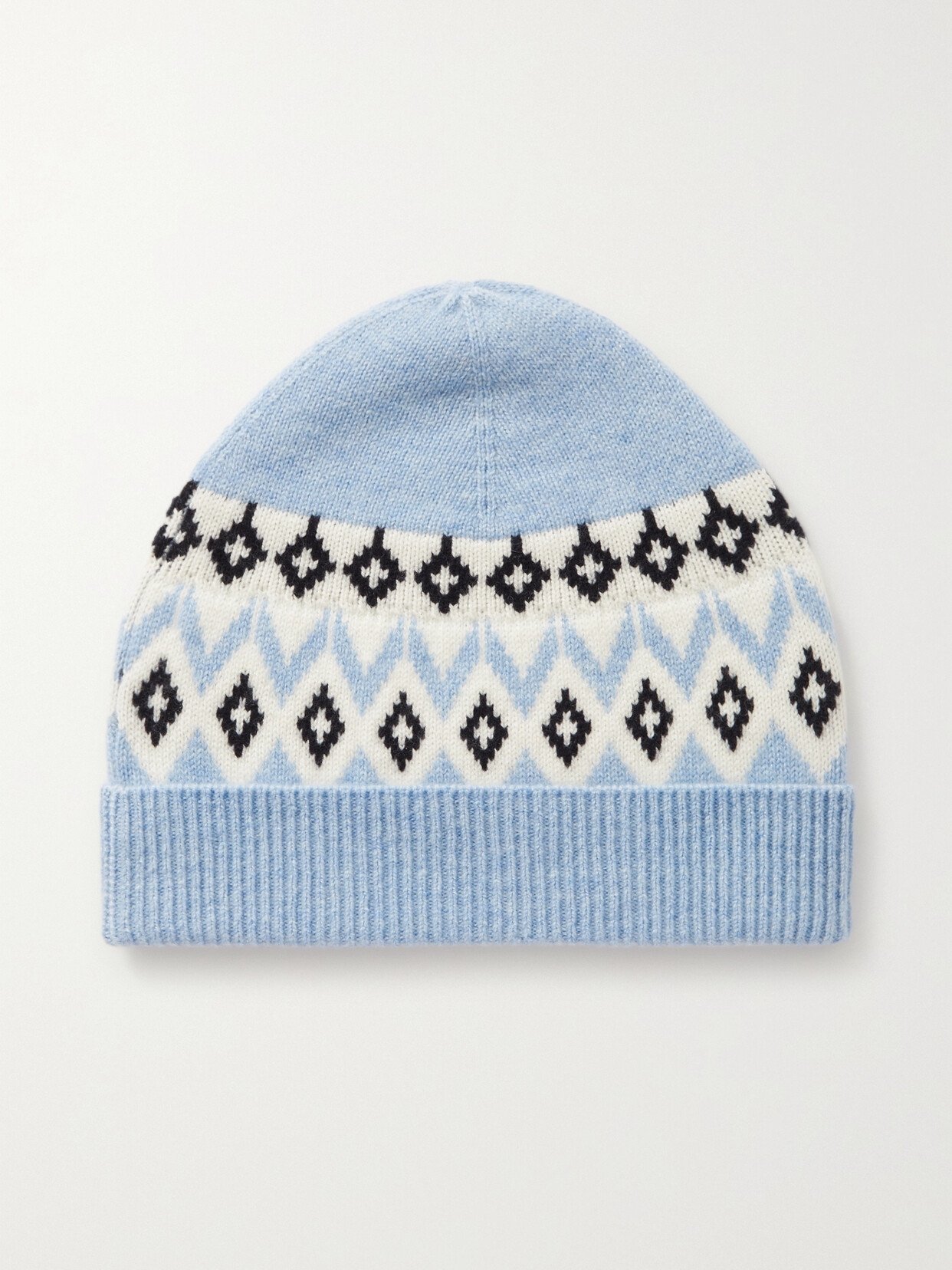 Arch4 Lech Fair Isle Cashmere Beanie In Blue