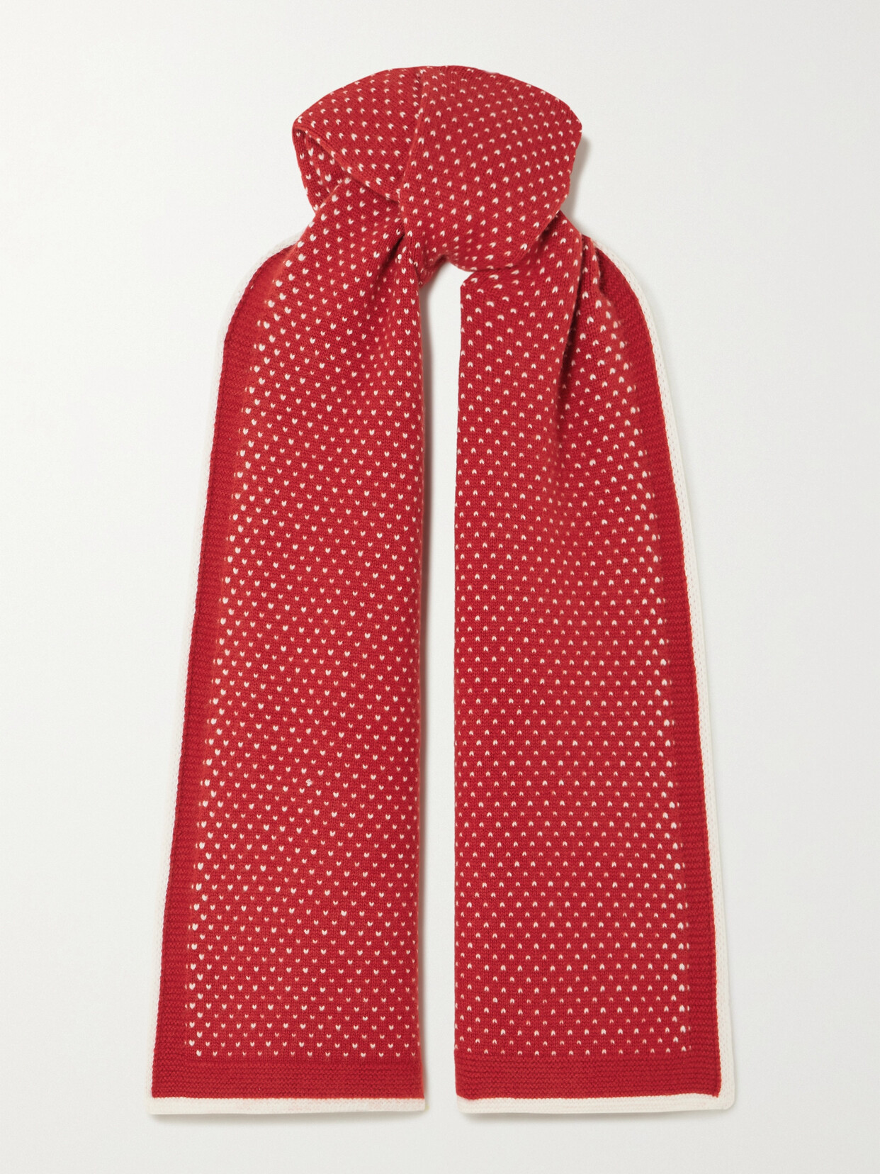 Arch4 Intarsia Cashmere Scarf In Red