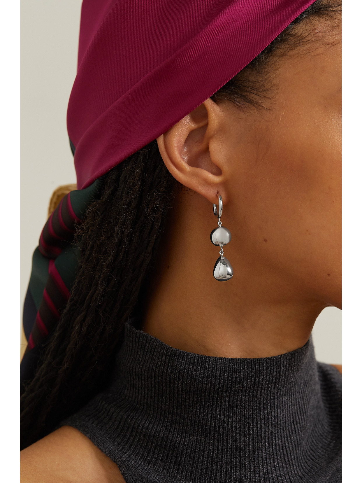 Lie Studio The Cathrine Silver Earrings In Silver