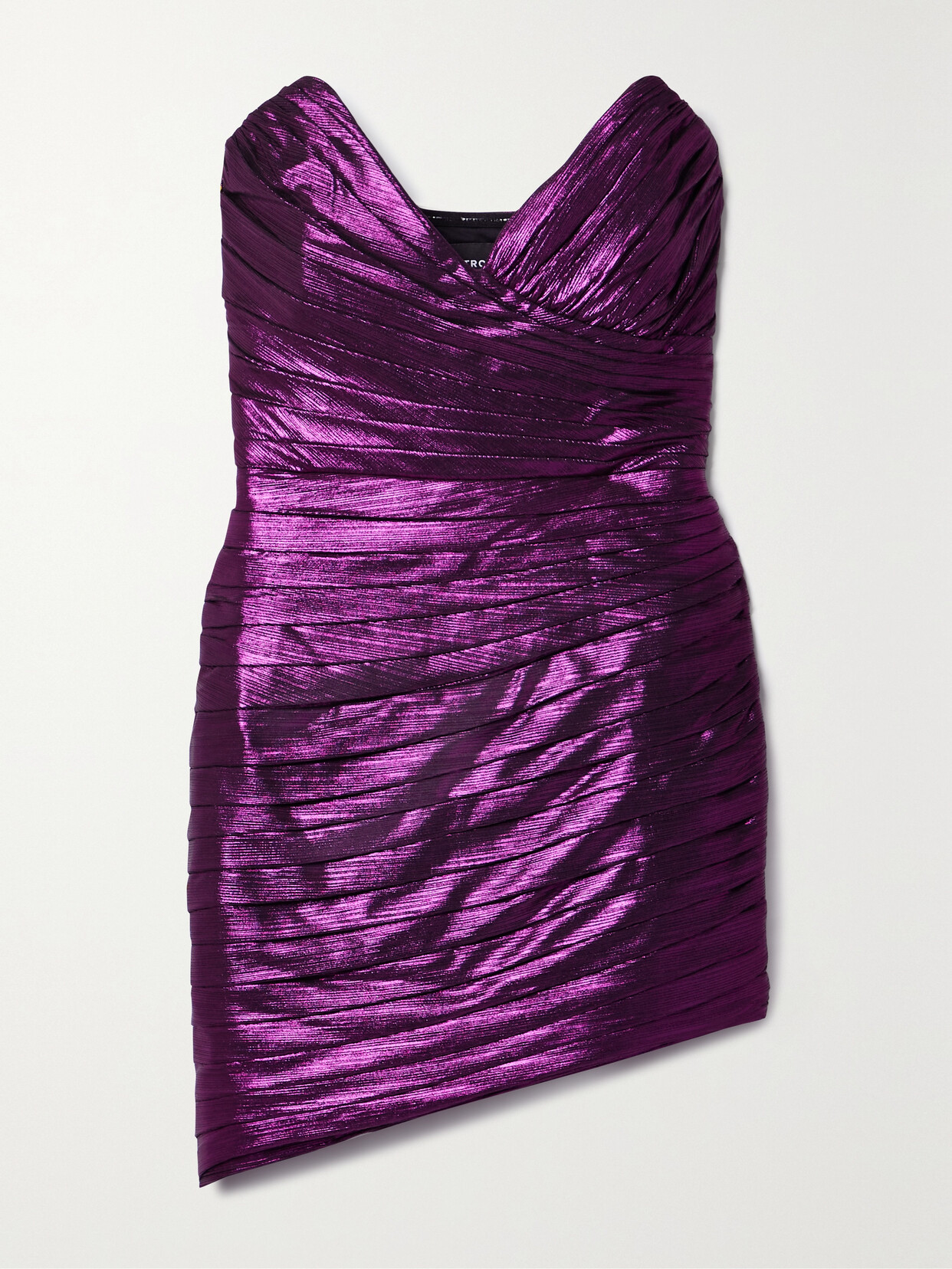 Retroféte Nala Strapless Metallic Body-con Minidress In Purple