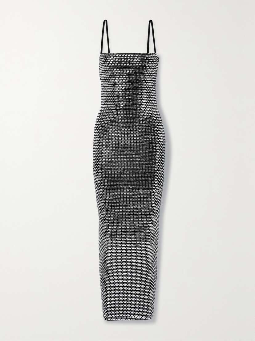 Retrofête Kyree Crystal-embellished Cotton And Cashmere-blend Maxi Dress - x large