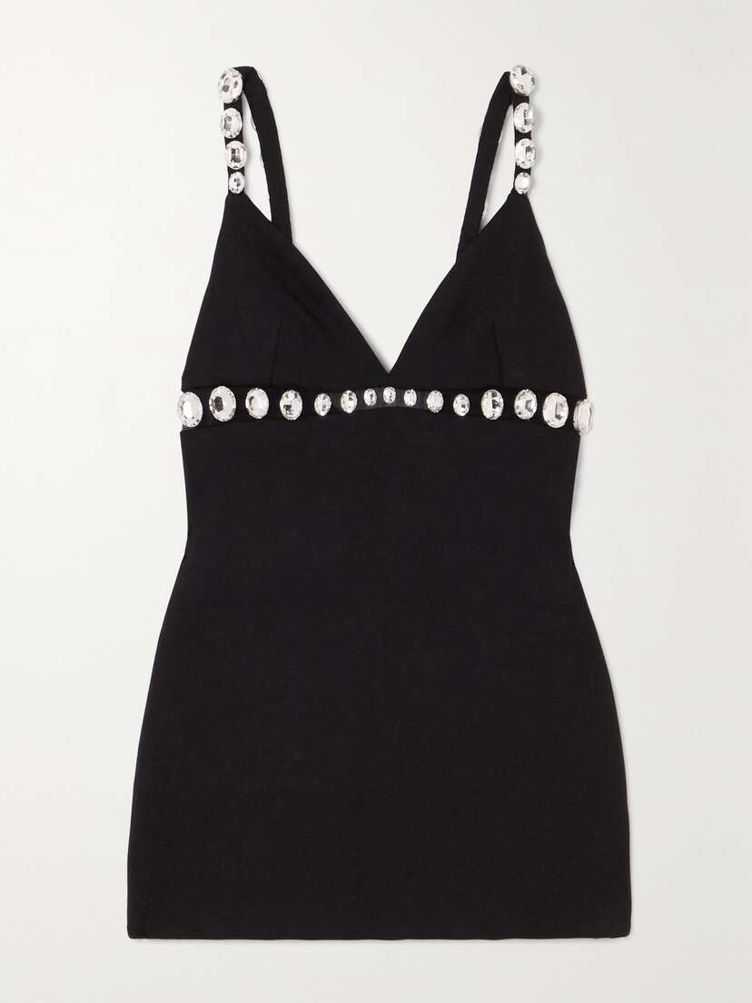 Retrofête Polly Crystal-embellished Stretch-crepe Mini Dress - x large