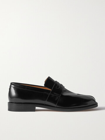 Maison Margiela Tabi split-toe glossed-leather loafers