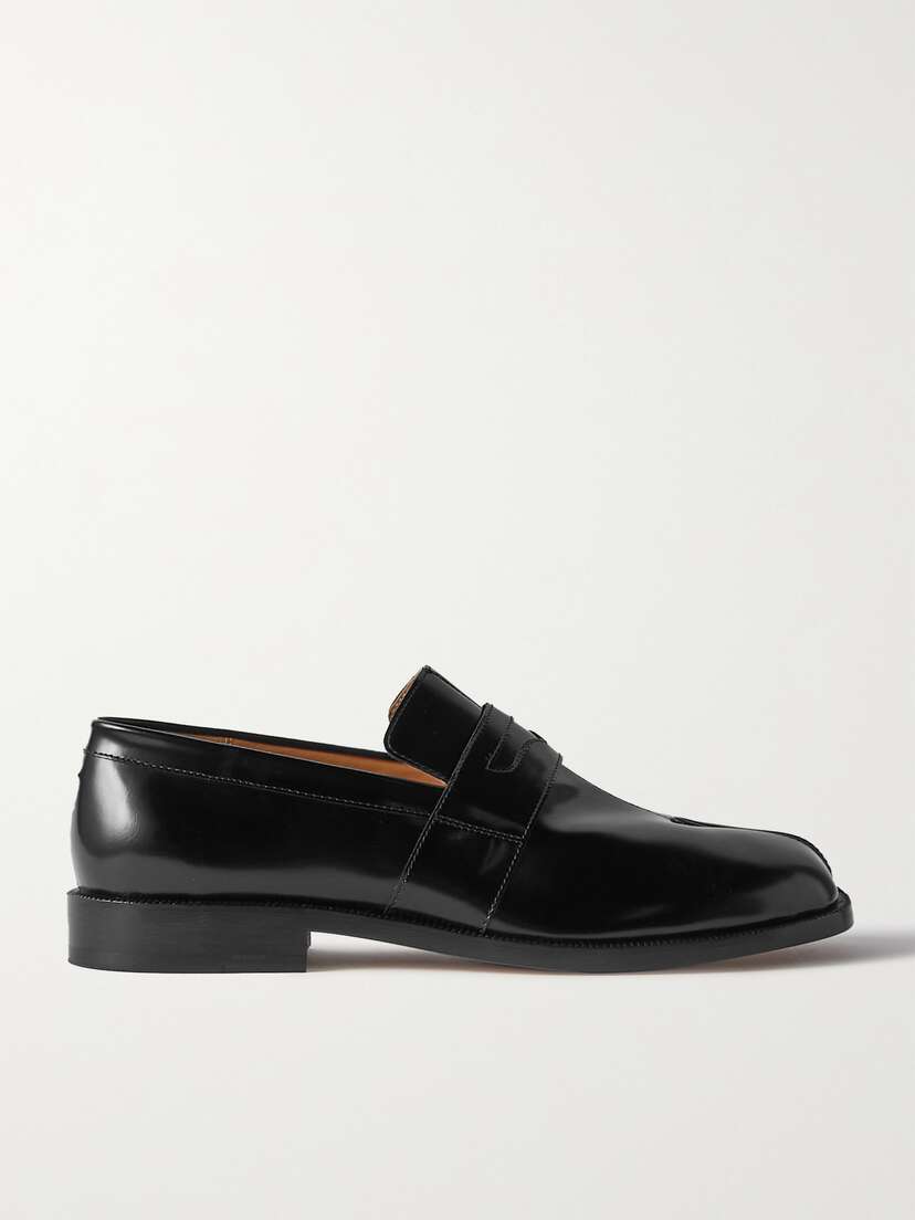 Maison Margiela Tabi Split-toe Glossed-leather Loafers