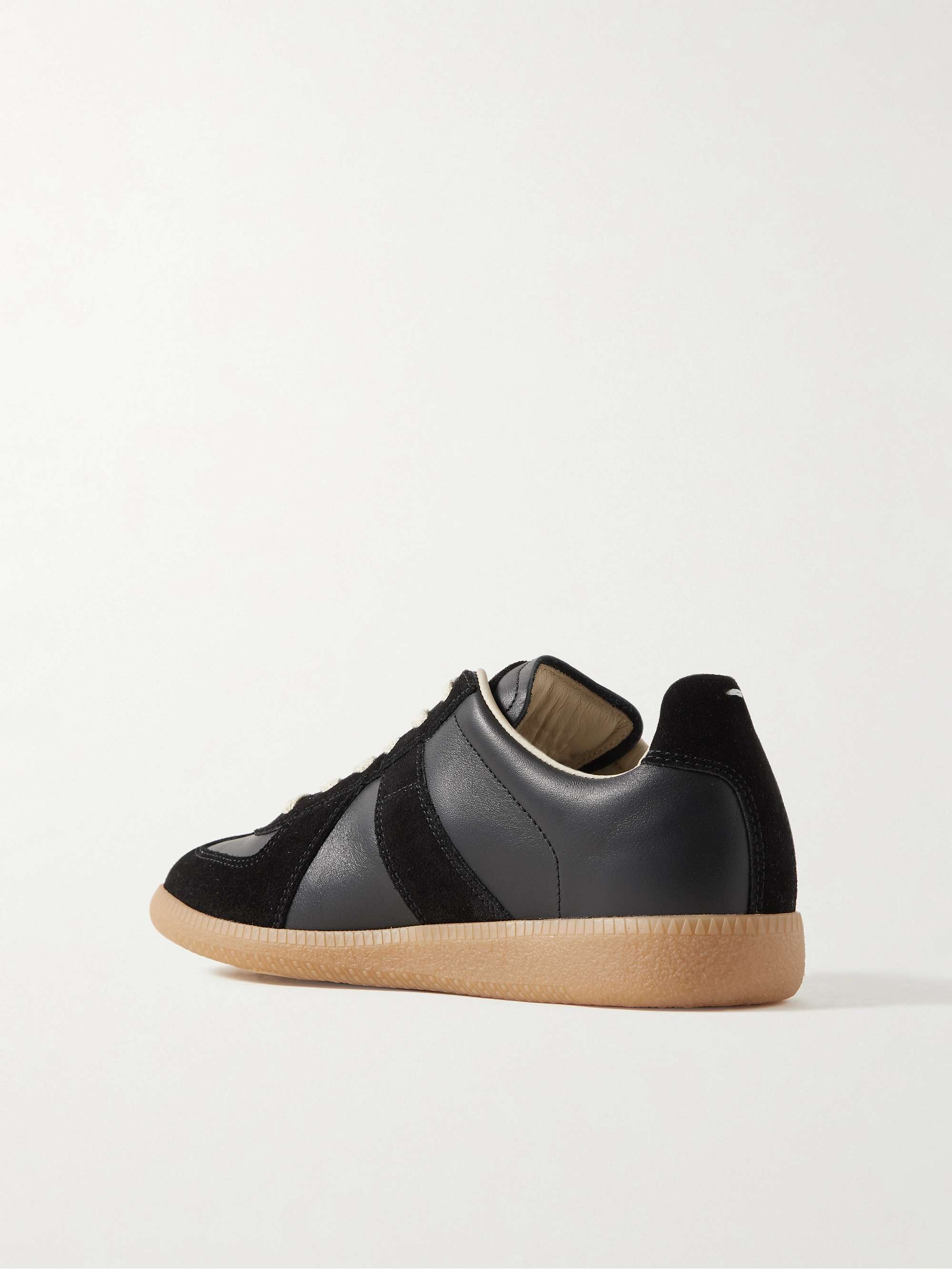 MAISON MARGIELA Replica leather and suede sneakers