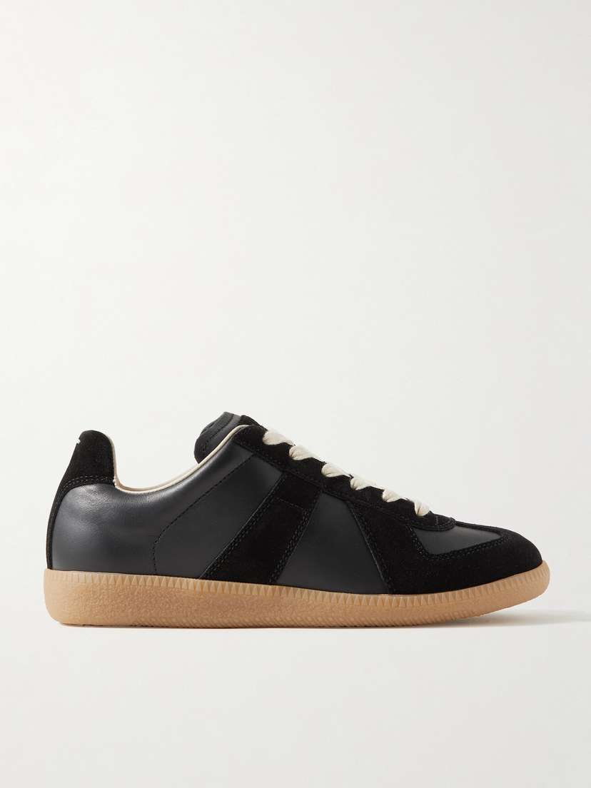 Maison Margiela Replica Suede And Leather Sneakers