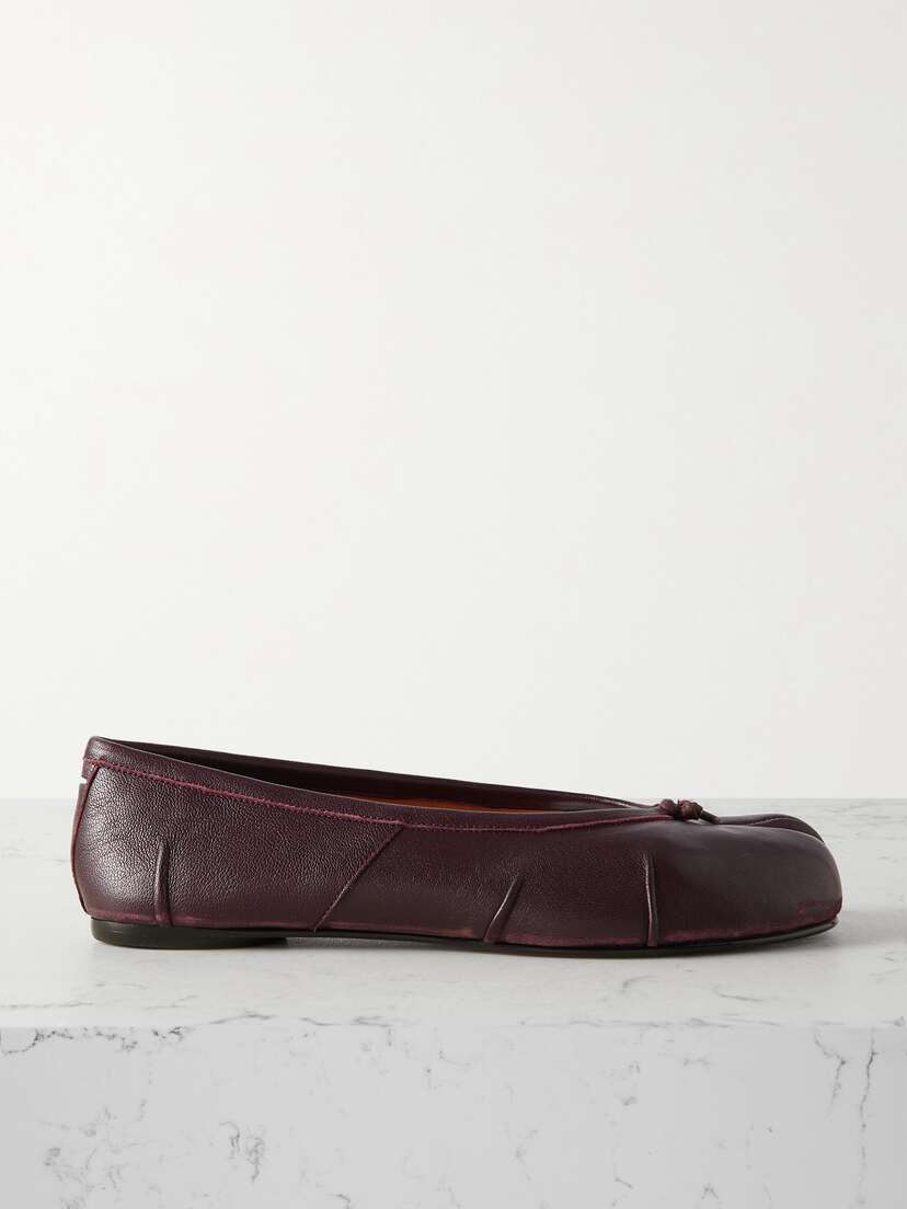 Maison Margiela Tabi Split-toe Leather Ballet Flats